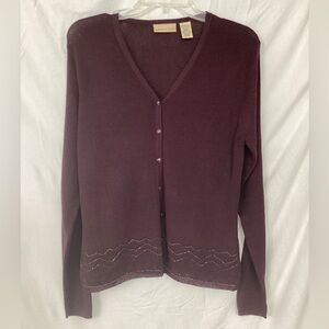 Apostrophe cardigan sweater